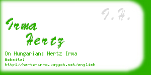 irma hertz business card